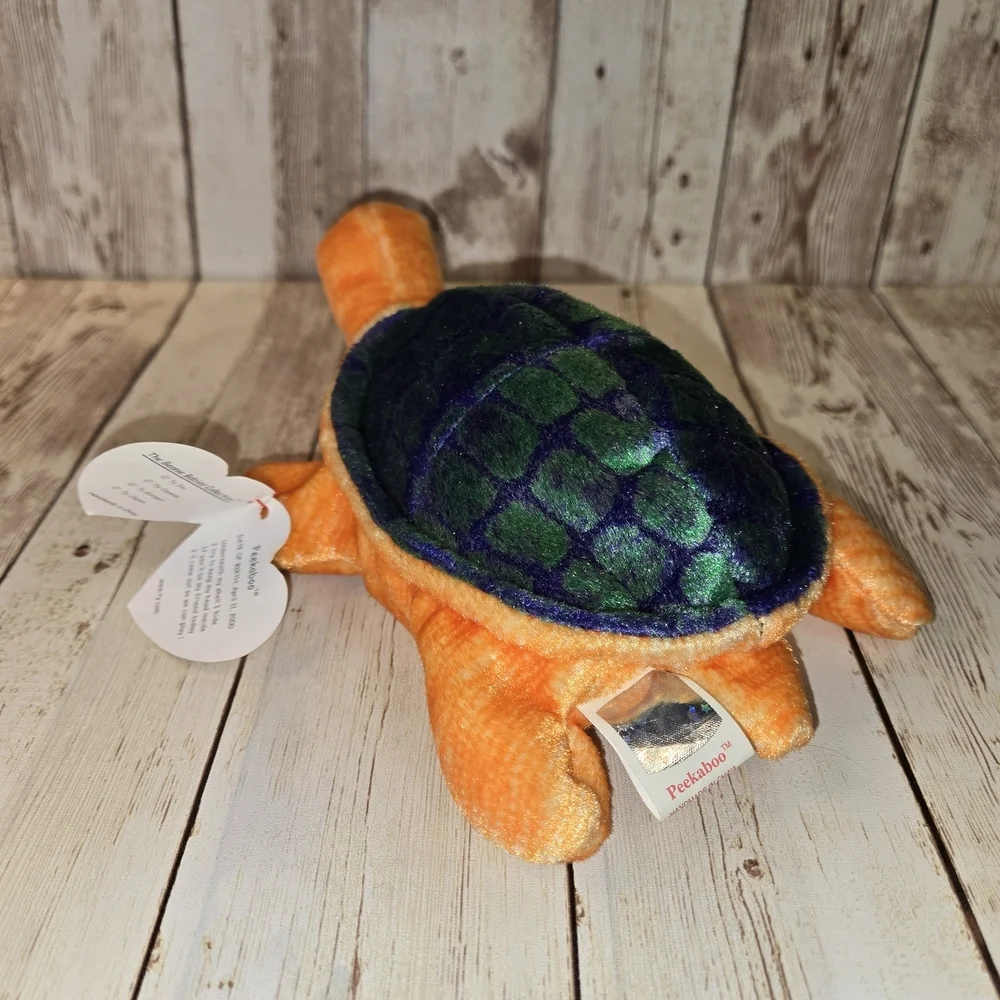Ty Plush Turtle with Orange and Green Colors